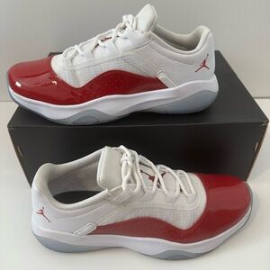 Nike Air Jordan 11 CMFT Low Cherry Red and White Shoes Men's Size 10